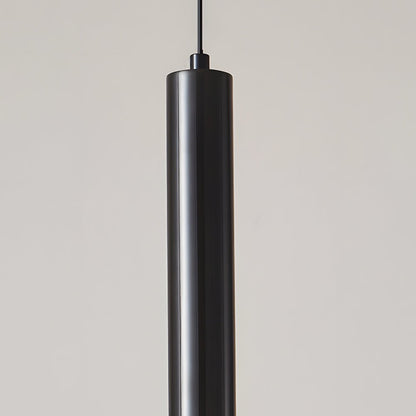 Long Copper Tube Pendant Light with White Glass Bowl Shade