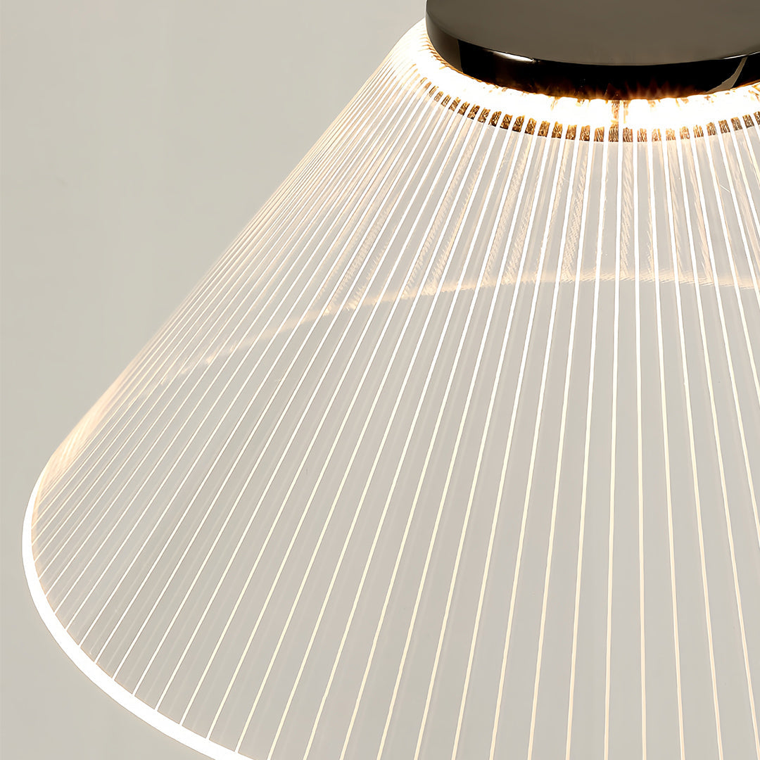 Decorative Floor Lamp LED Italian Minimalist Iron Acrylic Warm White 3000K Black 65 Inch