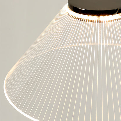 Decorative Floor Lamp LED Italian Minimalist Iron Acrylic Warm White 3000K Black 65 Inch