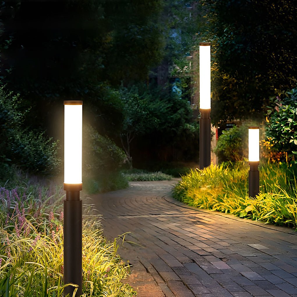 Residential Bollard Light | Hardwired Die-Cast Aluminum LED Garden Path Light