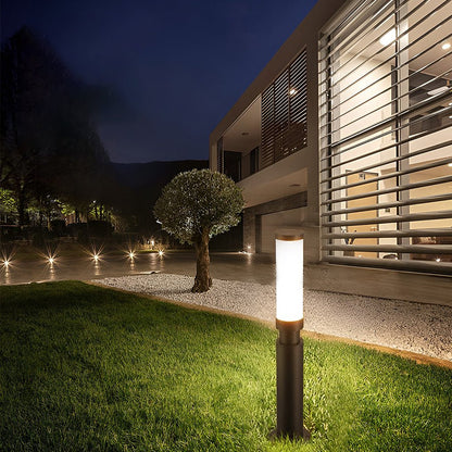 Residential Bollard Light | Hardwired Die-Cast Aluminum LED Garden Path Light