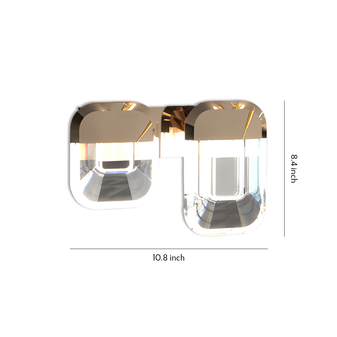 Modern Crystal LED Wall Sconce – Luxury Gold Aluminum Wall Light Fixture