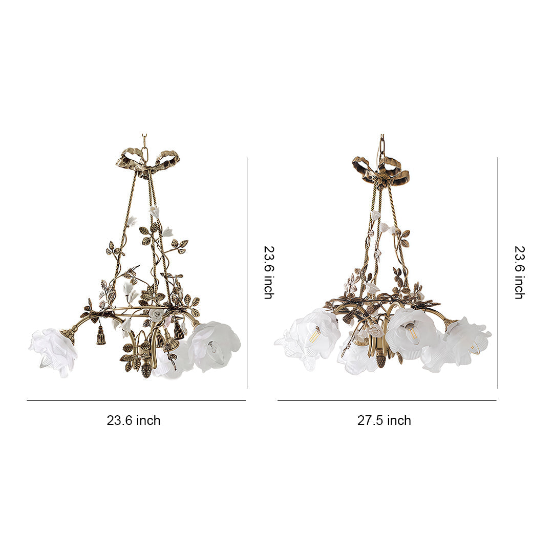 Brass Flower Chandelier