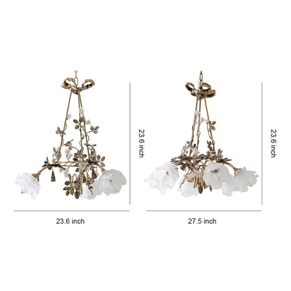 Brass Flower Chandelier