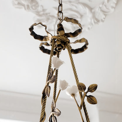 Brass Flower Chandelier