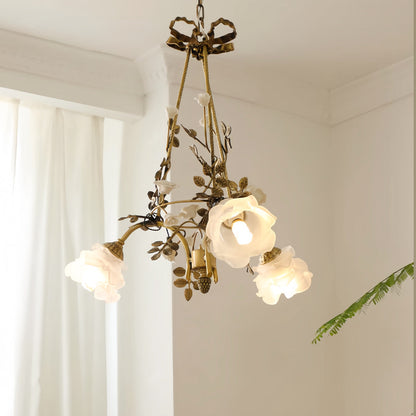 Brass Flower Chandelier