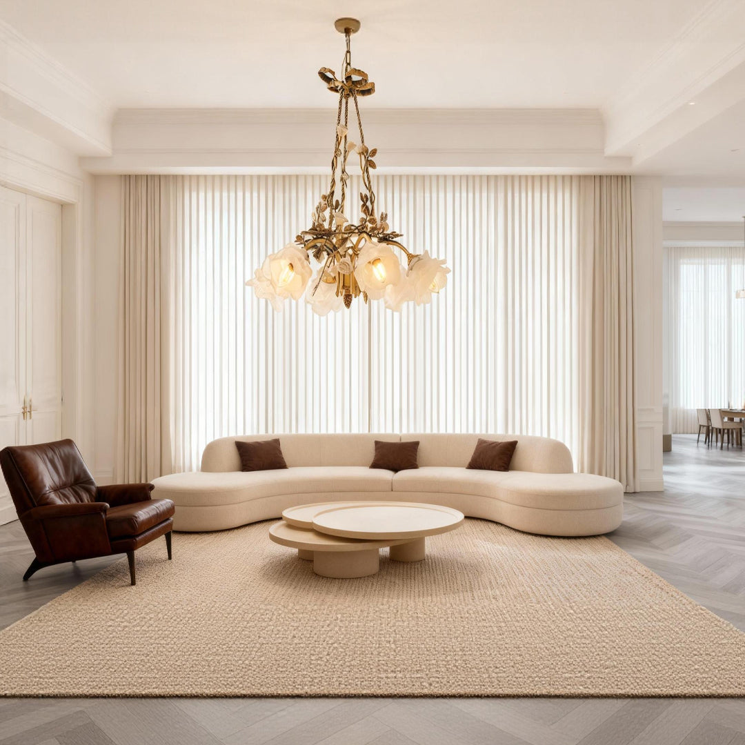 Brass Flower Chandelier