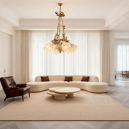 Brass Flower Chandelier