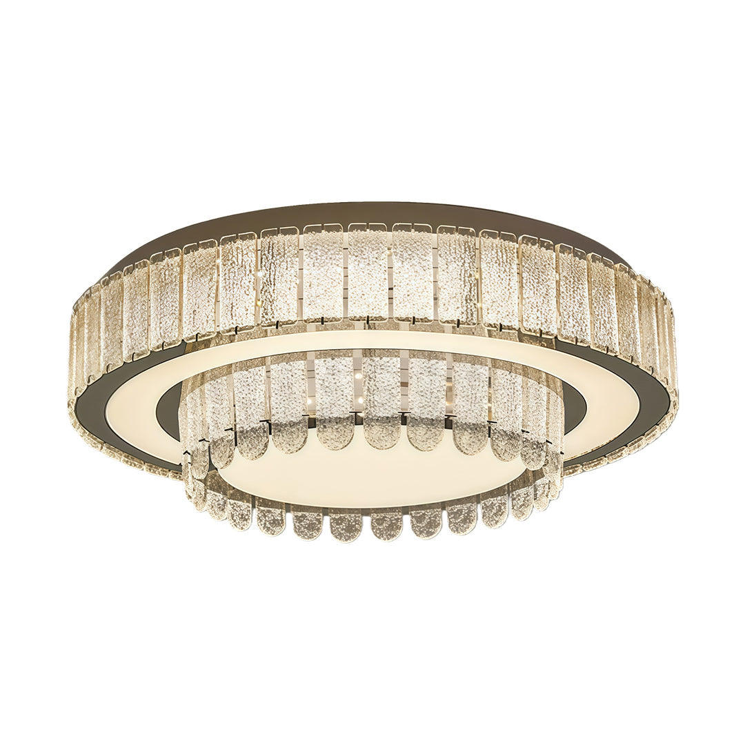 Luxury Crystal Flush Mount Round Square Rectangle Chrome 8 Sizes