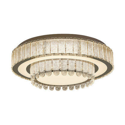Luxury Crystal Flush Mount Round Square Rectangle Chrome 8 Sizes