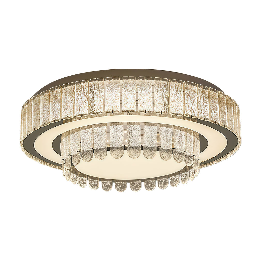 Luxury Crystal Flush Mount Round Square Rectangle Chrome 8 Sizes