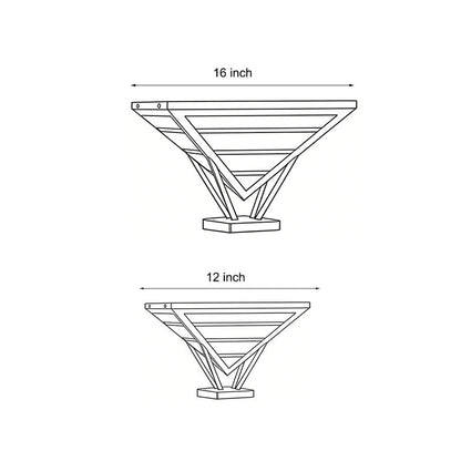 Geometric Inverted Pyramid Aluminum Outdoor Pillar Light Black Hardwired IP54 Acrylic 3200K 2 Sizes Villa Gate