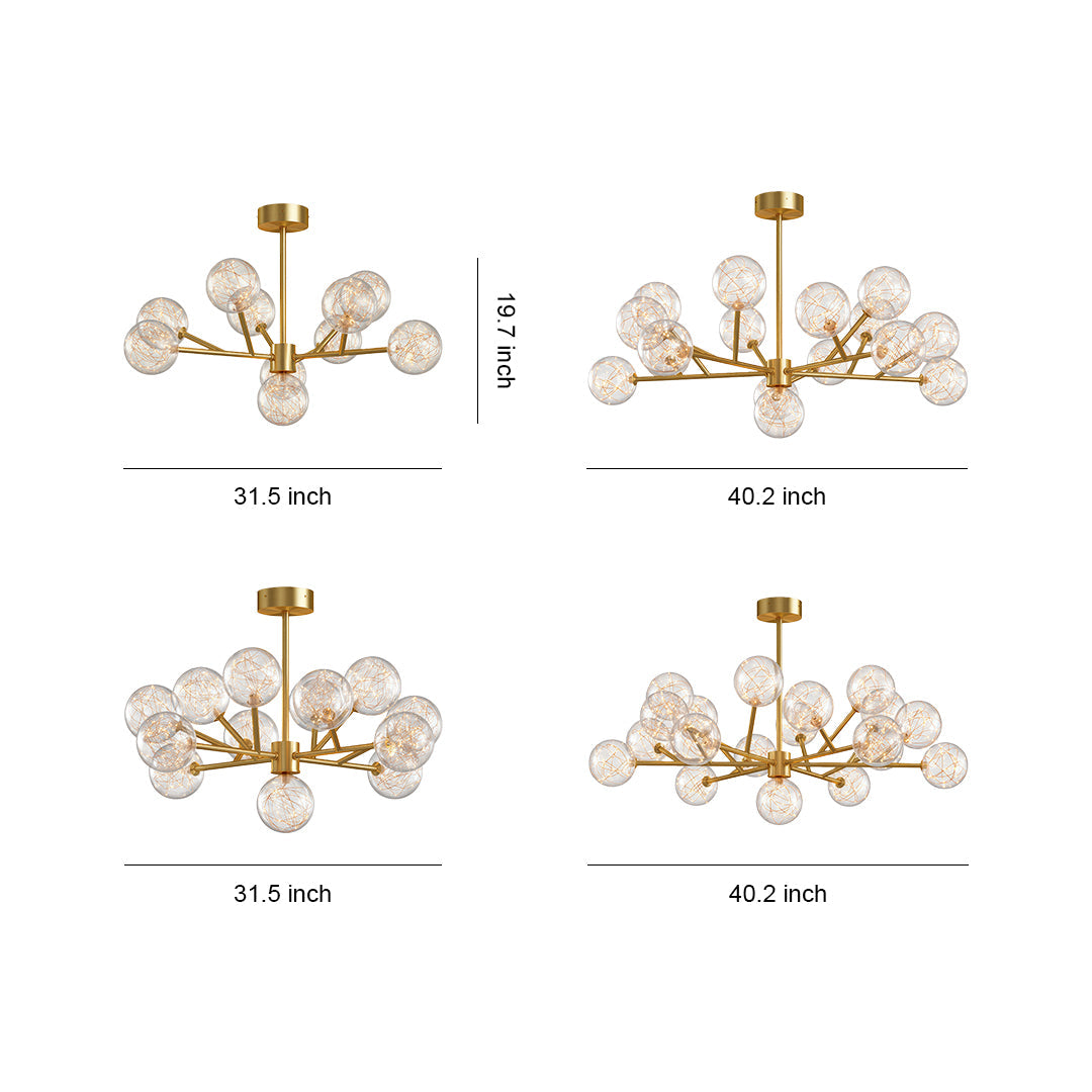 Molecular Glass Globe Chandelier