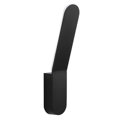 Minimalist LED Backlit Wall Sconce Aluminium Acrylic 5W 3000K Round Right Angle Black White Indoor