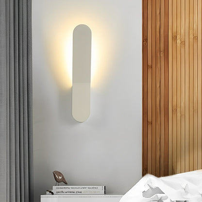 Minimalist LED Backlit Wall Sconce Aluminium Acrylic 5W 3000K Round Right Angle Black White Indoor
