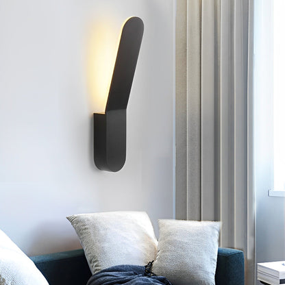 Minimalist LED Backlit Wall Sconce Aluminium Acrylic 5W 3000K Round Right Angle Black White Indoor