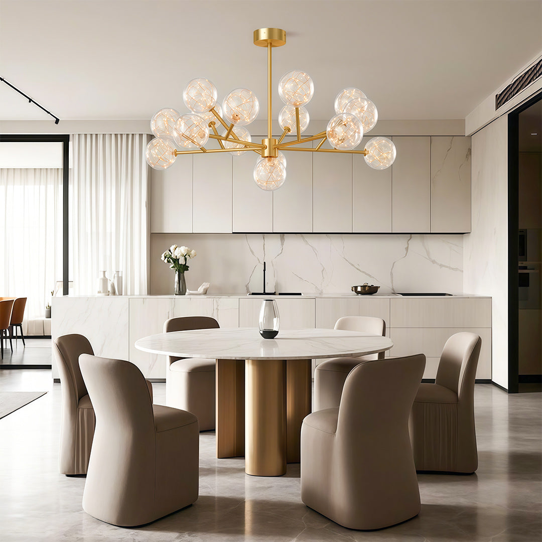 Molecular Glass Globe Chandelier