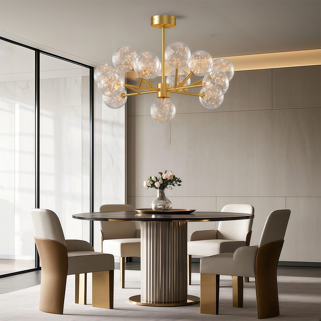 Molecular Glass Globe Chandelier