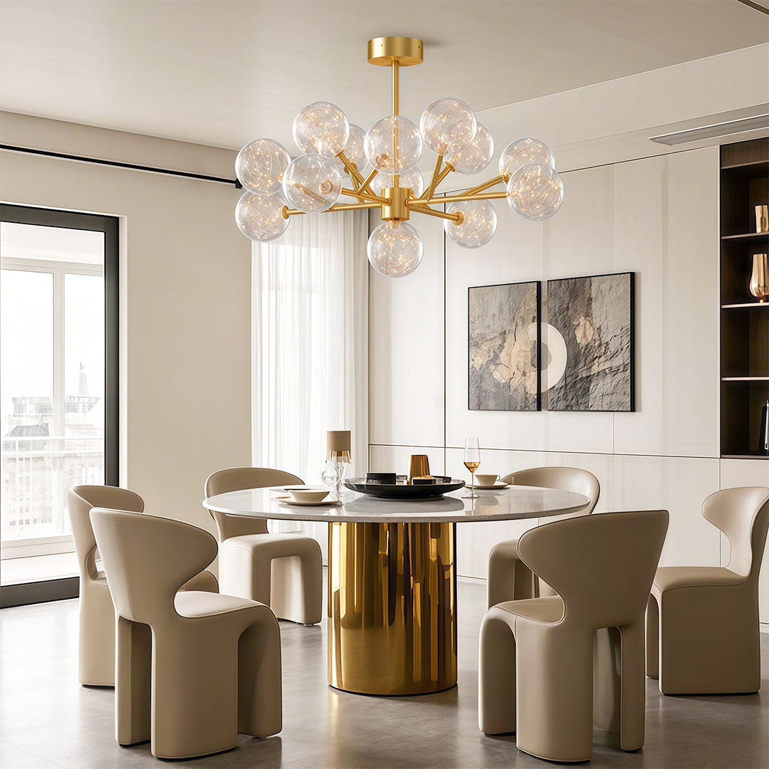 Molecular Glass Globe Chandelier