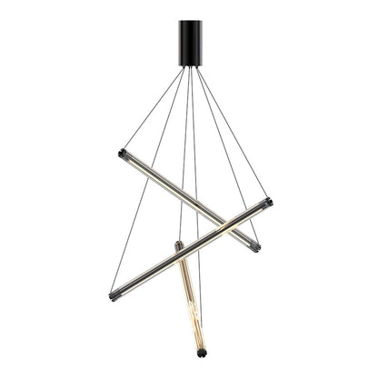 LED Linear Chandelier – Nordic Minimalist Integrated Lighting (3/5/7 Heads)