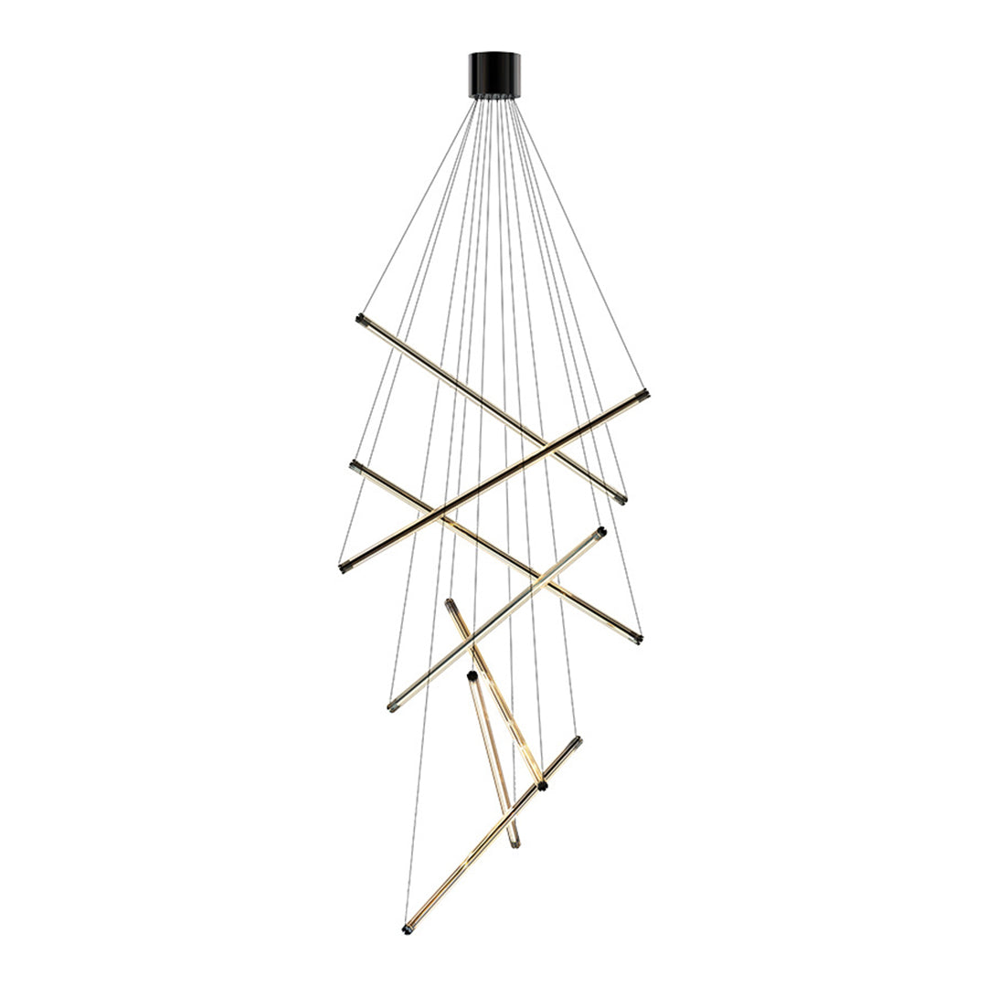 LED Linear Chandelier – Nordic Minimalist Integrated Lighting (3/5/7 Heads)