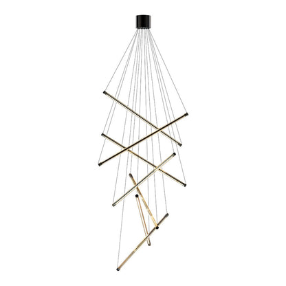 LED Linear Chandelier – Nordic Minimalist Integrated Lighting (3/5/7 Heads)