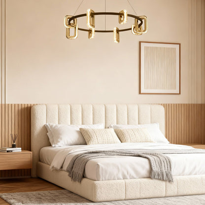 Gold Acrylic Ring Chandelier