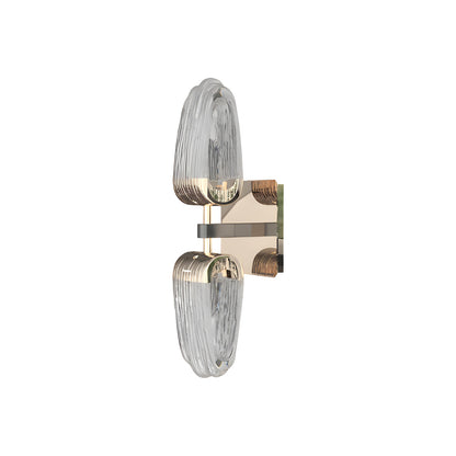 Modern Gold LED Wall Sconce – Double Head Symmetrical Acrylic Wall Light