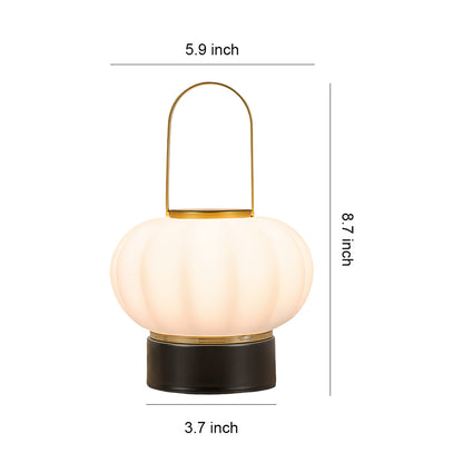 Rechargeable Portable Lantern Table Lamp 360° Glow Carry Handle 8–12H Dimmable Iron Nordic Cordless