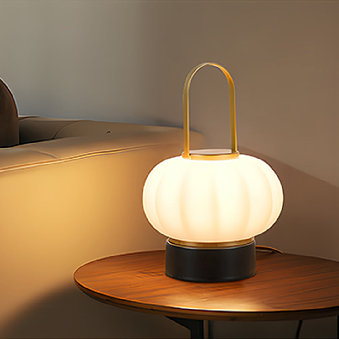 Rechargeable Portable Lantern Table Lamp 360° Glow Carry Handle 8–12H Dimmable Iron Nordic Cordless