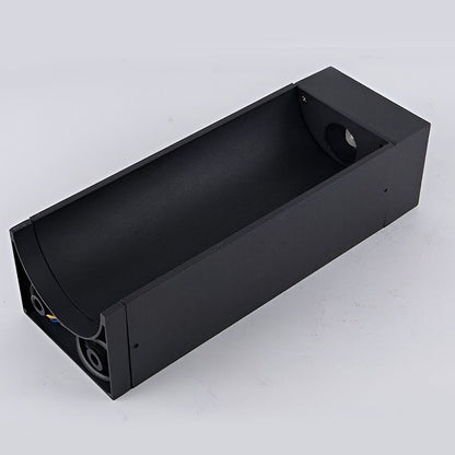 Modern Square LED Bollard Light 5W Waterproof Outdoor Lawn Pathway Lighting Black Aluminum IP54