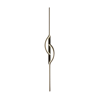 Curved Linear LED Wall Sconce Aluminum Silicone Dimmable 5 Sizes Black