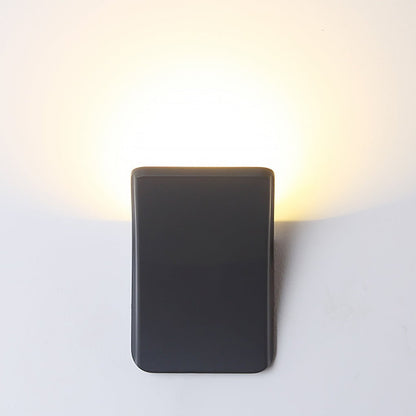 Modern LED Outdoor Wall Sconce Die-Cast Aluminum Glass Unique Angle 12W IP65 Black 1-Light 2-Light