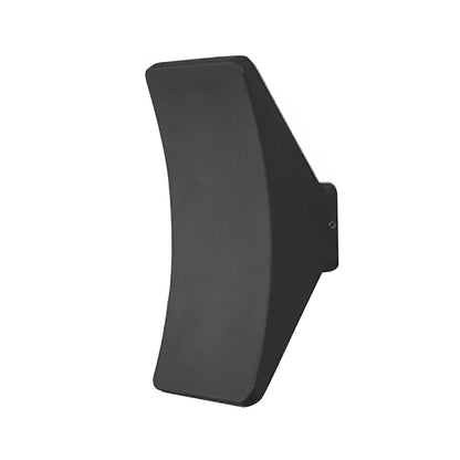 Modern LED Outdoor Wall Sconce Die-Cast Aluminum Glass Unique Angle 12W IP65 Black 1-Light 2-Light