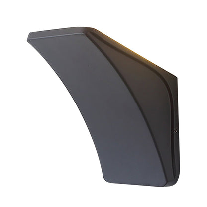 Modern LED Outdoor Wall Sconce Die-Cast Aluminum Glass Unique Angle 12W IP65 Black 1-Light 2-Light