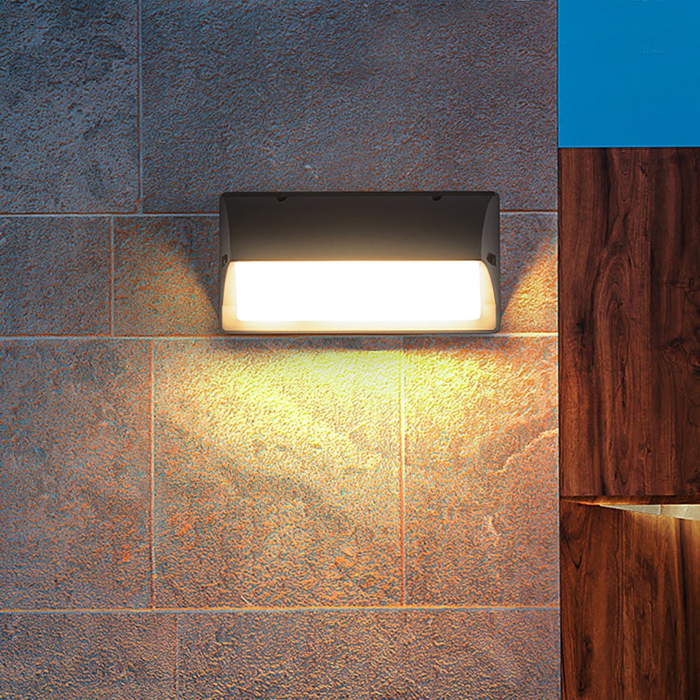 Modern LED Outdoor Wall Sconce IP65 Waterproof Black 10 Inch