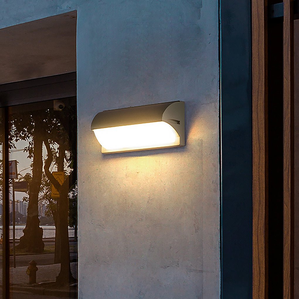 Modern LED Outdoor Wall Sconce IP65 Waterproof Black 10 Inch