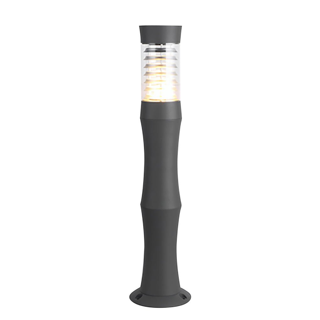 Polished Aluminum LED Landscape Bollard Light Reflector Rings Acrylic 2 Heights Outdoor IP54