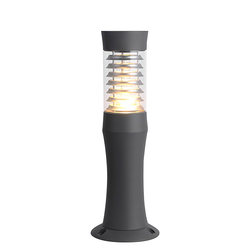 Polished Aluminum LED Landscape Bollard Light Reflector Rings Acrylic 2 Heights Outdoor IP54