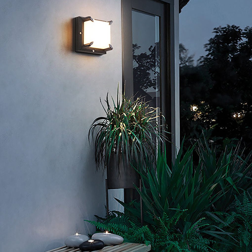 Diamond-Form Frosted PC LED Outdoor Wall Sconce IP54 Die-Cast Aluminium 5W