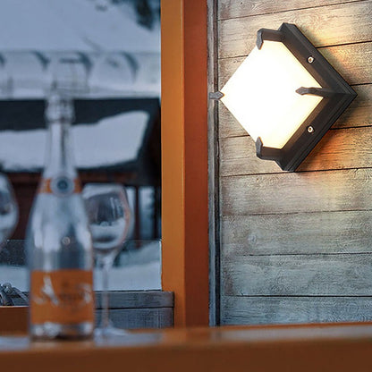 Diamond-Form Frosted PC LED Outdoor Wall Sconce IP54 Die-Cast Aluminium 5W