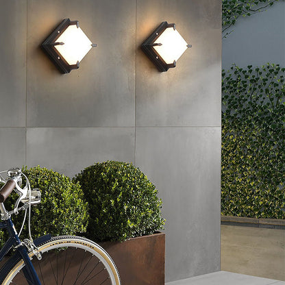 Diamond-Form Frosted PC LED Outdoor Wall Sconce IP54 Die-Cast Aluminium 5W