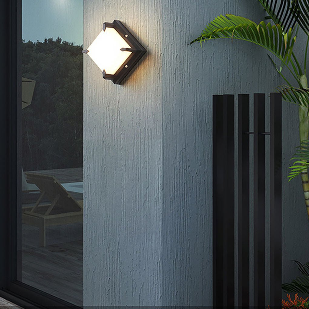 Diamond-Form Frosted PC LED Outdoor Wall Sconce IP54 Die-Cast Aluminium 5W