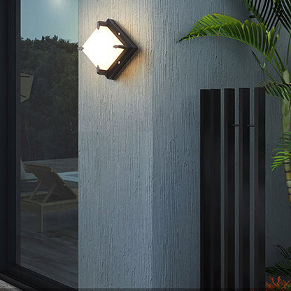 Diamond-Form Frosted PC LED Outdoor Wall Sconce IP54 Die-Cast Aluminium 5W