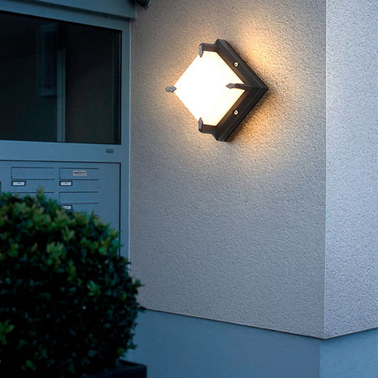 Diamond-Form Frosted PC LED Outdoor Wall Sconce IP54 Die-Cast Aluminium 5W