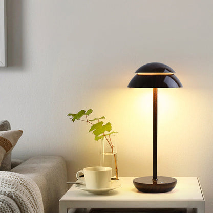 Mushroom Double Dome LED Table Lamp Wireless Touch 5 Finishes