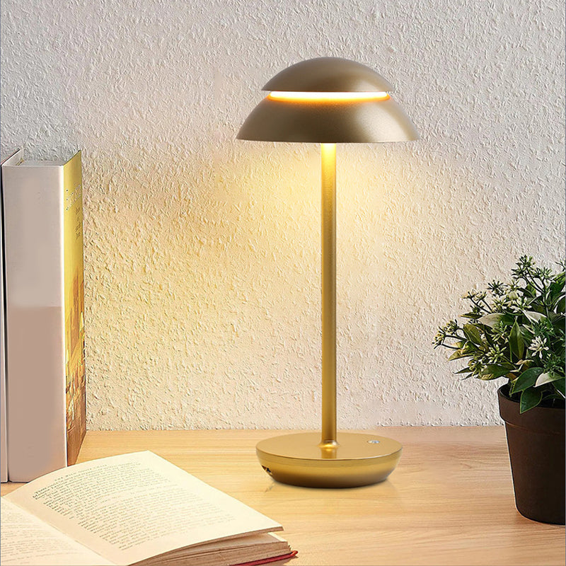 Mushroom Double Dome LED Table Lamp Wireless Touch 5 Finishes