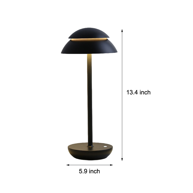 Mushroom Double Dome LED Table Lamp Wireless Touch 5 Finishes