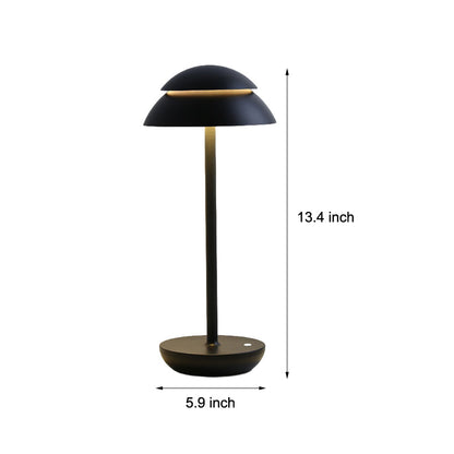 Mushroom Double Dome LED Table Lamp Wireless Touch 5 Finishes