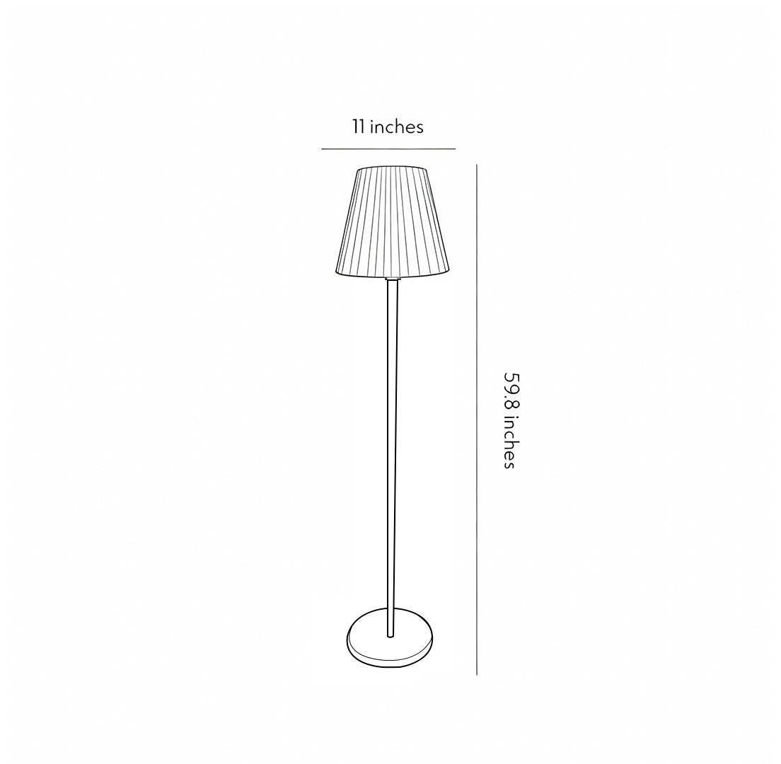 Modern Conical PE Solar USB Outdoor Floor Lamp IP65 RGB/3000K Iron 12W